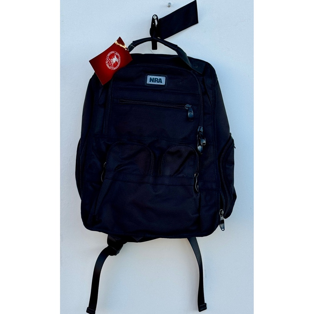 NRA National Rifle Association Tactical Backpack Black Ballistic Nylon NWT